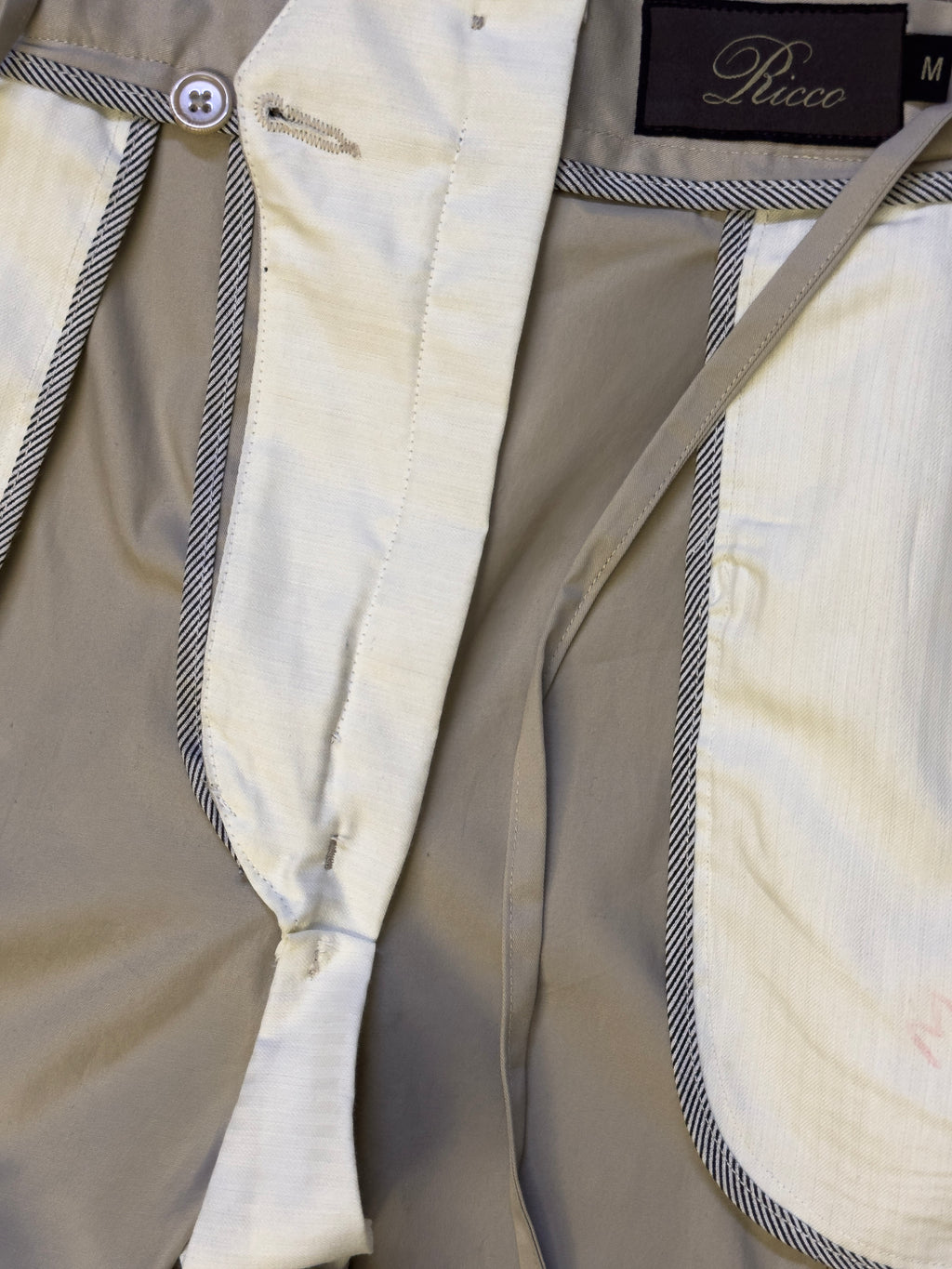 BEIGE TWILL ELASTIC PANT