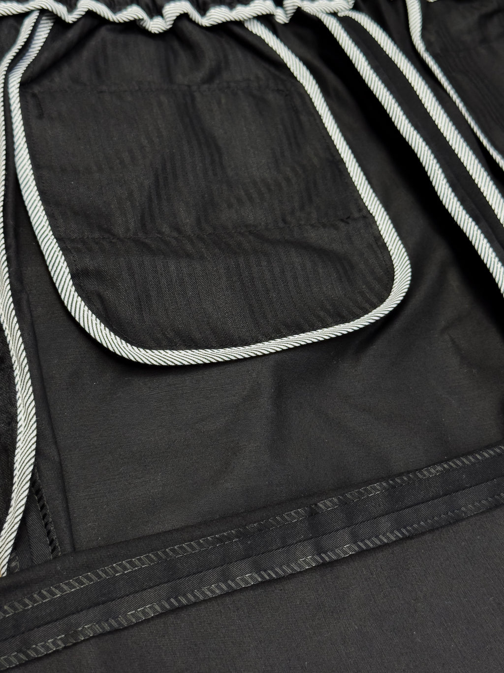 BLACK TWILL ELASTIC PANT