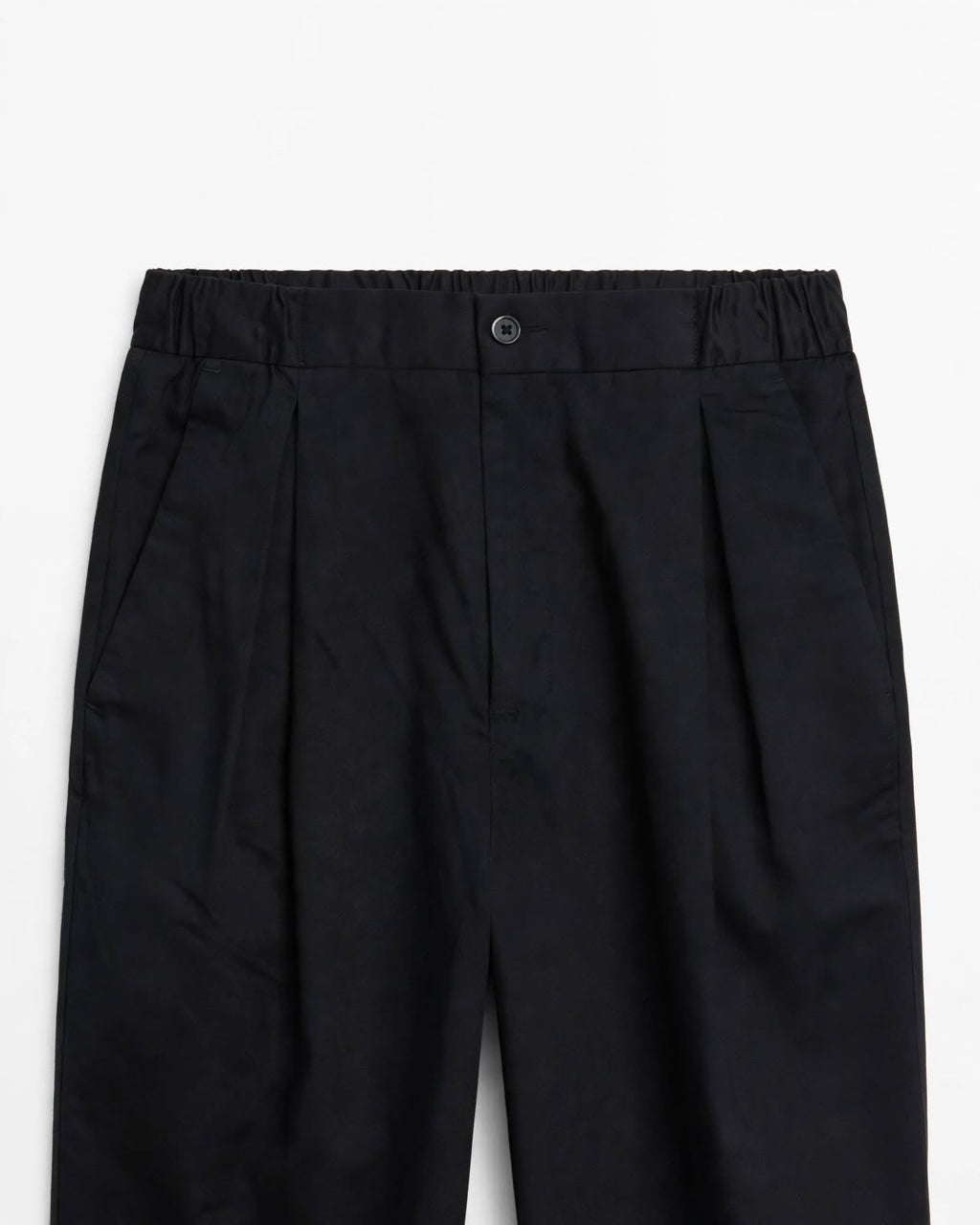 Ricco black cotton twill elasticated trousers, view 4