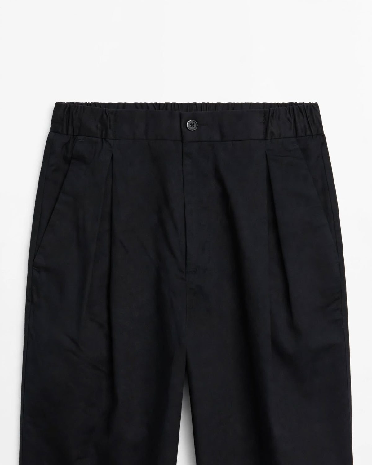 Ricco black cotton twill elasticated trousers, view 4
