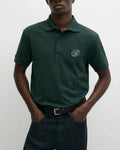 Ricco pine green cotton pique polo shirt